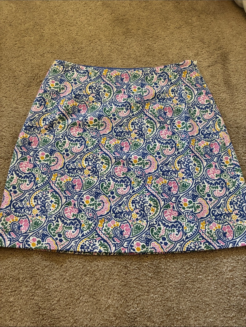 Boden Multicolor Vintage Inspired Floral Paisley Print A-Line Skirt Size 12
